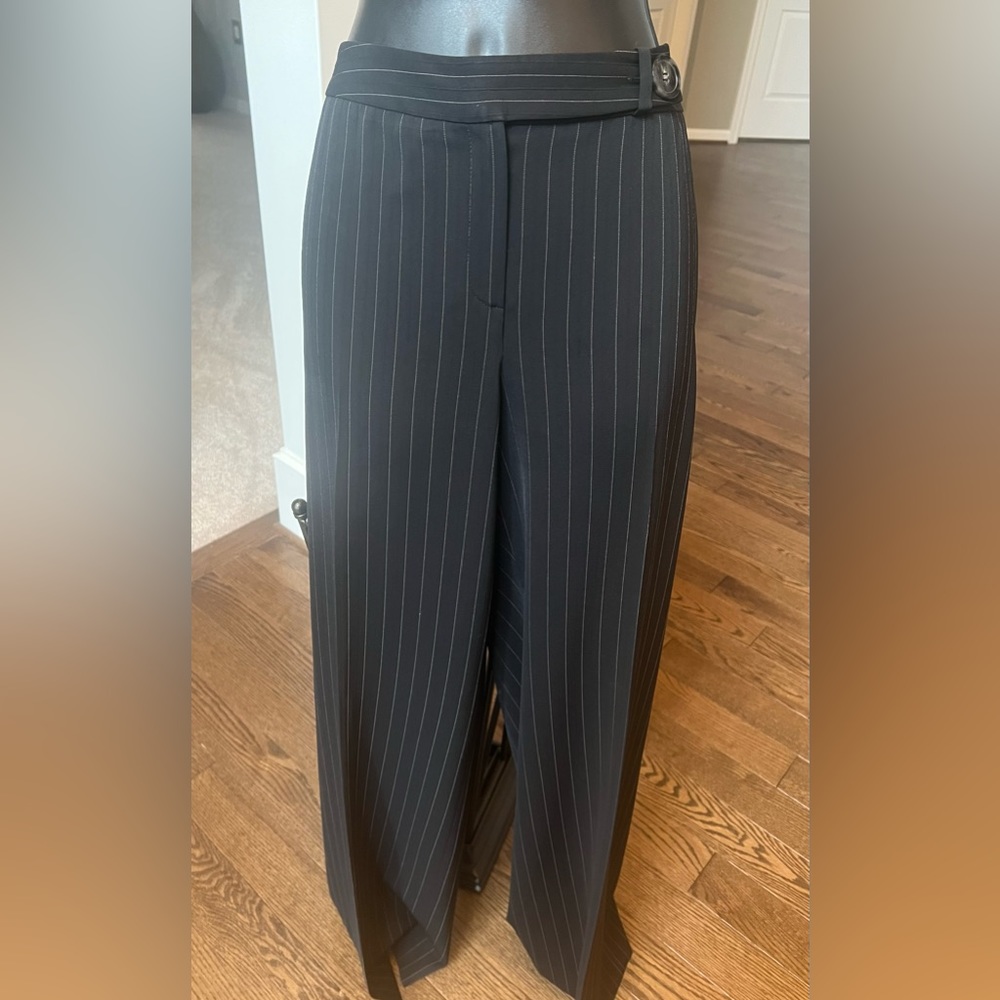 Anne Klein Women’s Black Pinstriped Slacks